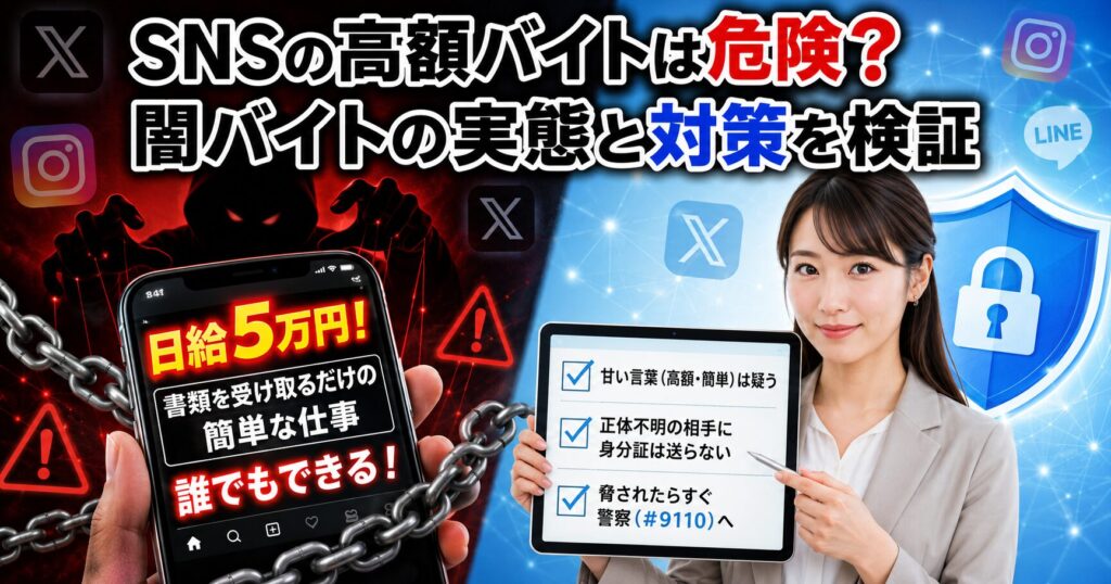 闇バイトの恐ろしい実態と抜け出す対策