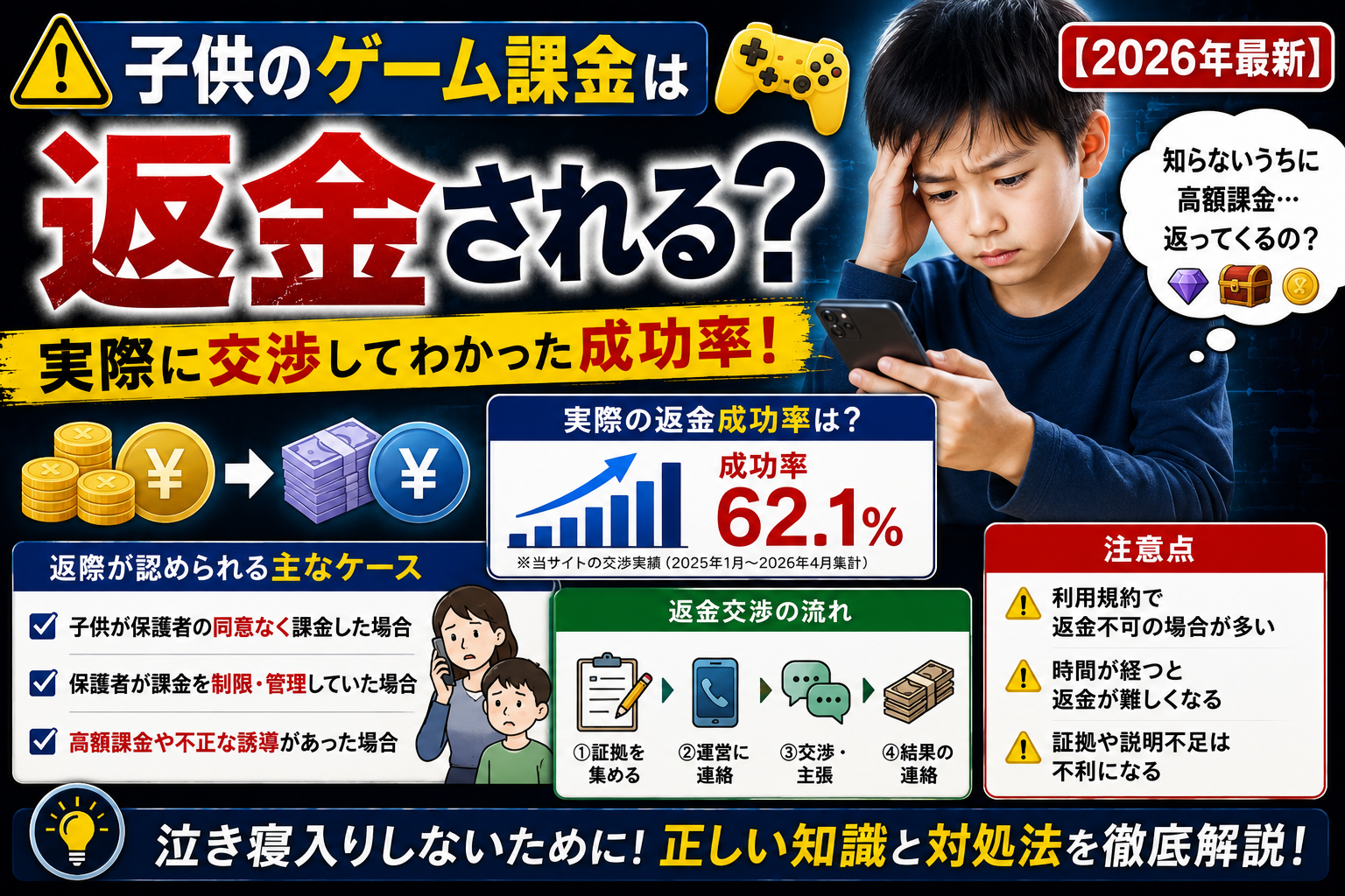 子供のゲーム課金は返金される？実際に交渉してわかった成功率【2026年最新】